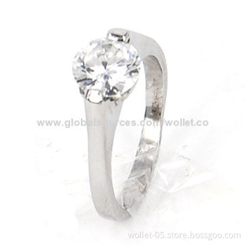 Fashionable New Design Cubic Zirconia Ring for Wedding and Engagement